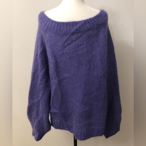 ZARA purple off shoulder sweater top - Picture 4 of 6